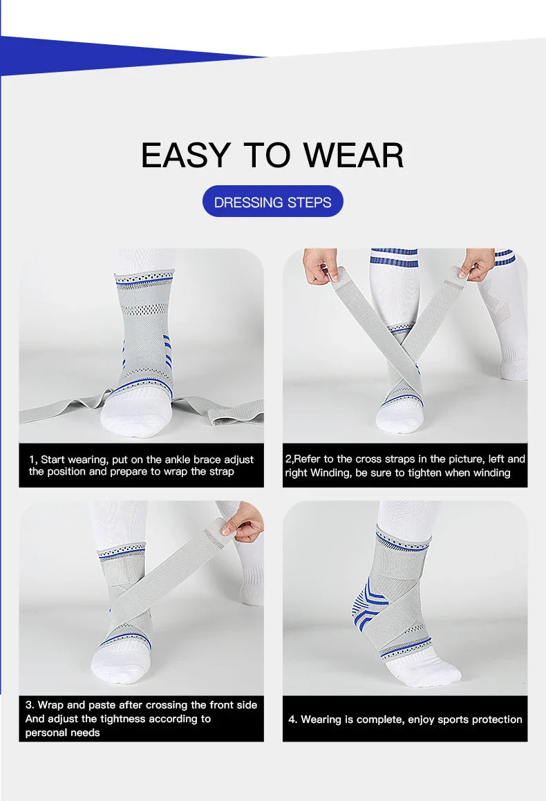 1/2 Pcs Breathable Ankle Support Compression Sleeve — Injury Recovery Joint Pain Sports Socks