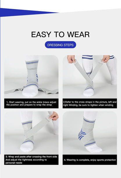 1/2 Pcs Breathable Ankle Support Compression Sleeve — Injury Recovery Joint Pain Sports Socks