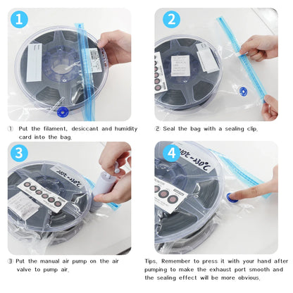 PLA Filament Storage Bag: 3D Printer Filament Vacuum Bag with Humidity Resistant Sealing - Keep Filament Dry and Sealed