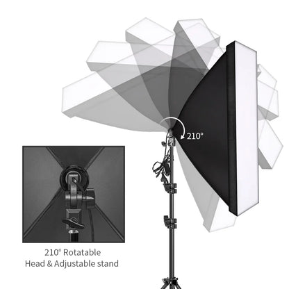 30W-40W Photography Softbox Lighting Kit – 50x70CM Continuous Soft Light for Studio and Portrait Shooting