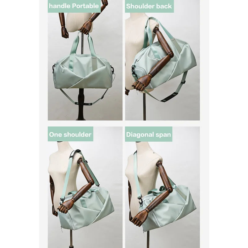 Women's Sports Gym Bag - Travel Dry Wet Tote, Multifunctional Weekend Duffle for Fitness, Yoga & Swimming