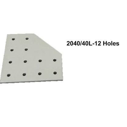 12 Hole Silver Corner Bracket Joint Plate - Angle Connector for 4040/6060 Aluminum Profiles