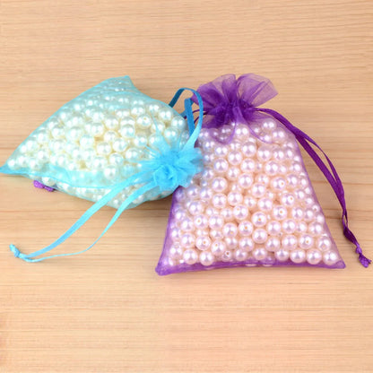 100pcs Organza Gift Bags – 7×9, 9×12, 10×15, 13×18cm Wedding & Jewelry Pouches