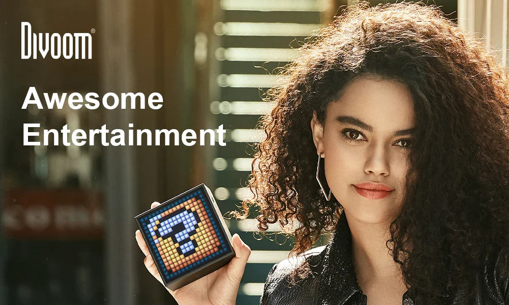 Divoom Timebox Evo Bluetooth Speakers – Wireless with Clock, Alarm, Programmable LED Display for Pixel Art Creation, Unique Gift