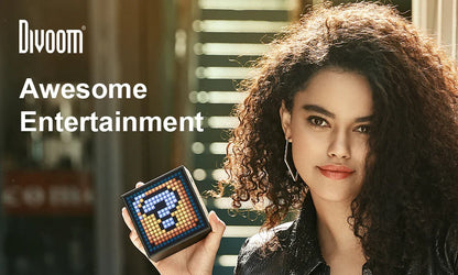 Divoom Timebox Evo Bluetooth Speakers – Wireless with Clock, Alarm, Programmable LED Display for Pixel Art Creation, Unique Gift