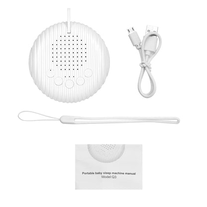 Portable White Noise Sound Machine | Baby Sleep Machine with 10 Soothing Sounds | Volume Adjustable | Built-in Rechargeable Battery
