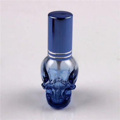 8ml Skull-Shaped Glass Perfume Bottle – Refillable Mini Travel Spray for Personal Fragrance