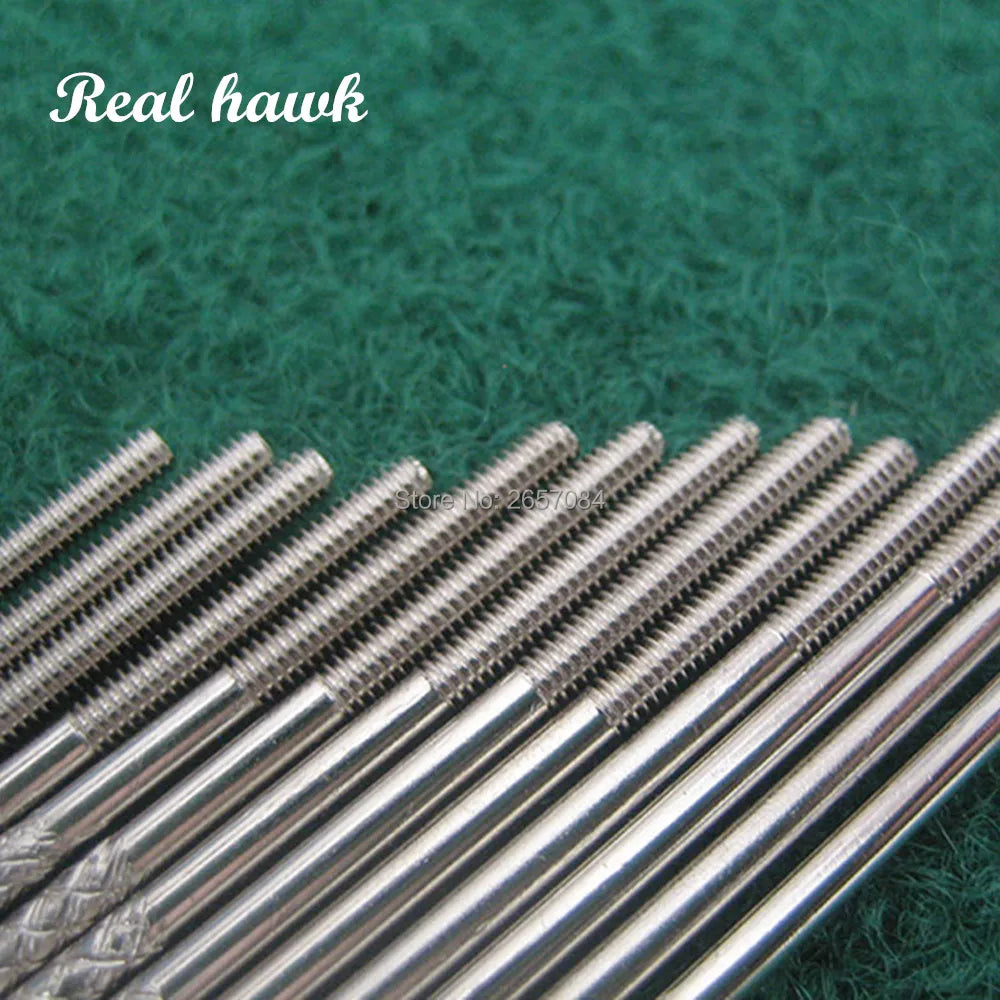 10PCS Metal Push Rods M2 – 20-120mm Threaded Connecting Rods for RC Parts & DIY Projects