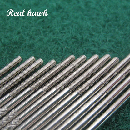 10PCS Metal Push Rods M2 – 20-120mm Threaded Connecting Rods for RC Parts & DIY Projects