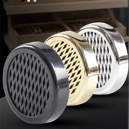 Portable Cigar Humidor: Moisture-Enhancing Tobacco Humidifier for Home and Office - Round Accessory Tool and Gift Idea
