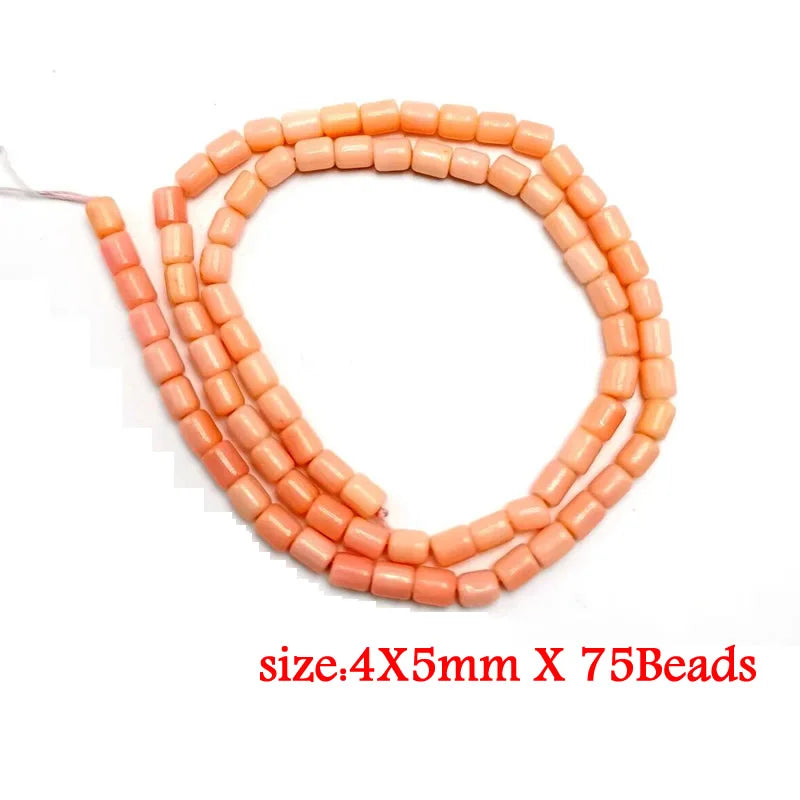 Natural Cylindrical Coral Beads – Irregular Loose Jewelry Making Beads for DIY Bracelets, Necklaces & Charm Accessories