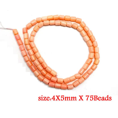Natural Cylindrical Coral Beads – Irregular Loose Jewelry Making Beads for DIY Bracelets, Necklaces & Charm Accessories