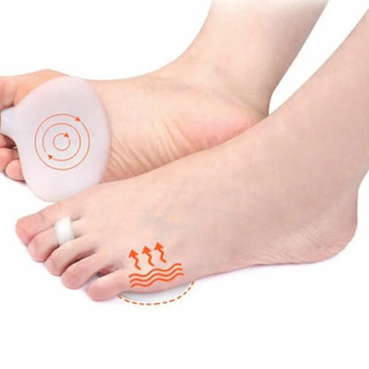 2Pcs Silicone Gel Metatarsal Pads for Shoes — Soft Foot Care Gel Pads for Sensitive Feet, Sore Ball Relief, Forefoot Pain Prevention