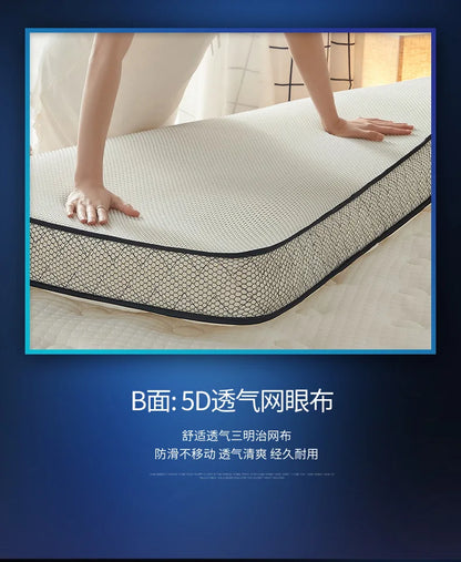 6/10cm Thai Natural Latex Floor Mattress – Foldable Tatami Mat with 95D Filling & Cotton Cover, Slow Rebound Comfort