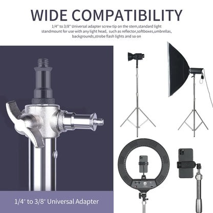 2.8M Stainless Steel Tripod Light Stand – Foldable Magic Leg C-Stand for Spot Light, Softbox, Photography Studio
