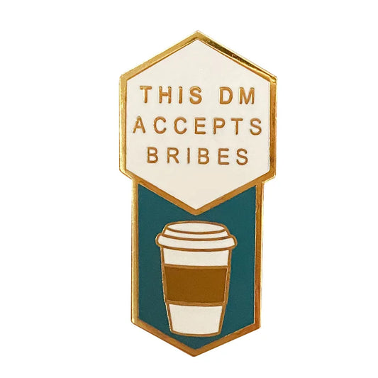 DND Dungeon Master Brooch - Coffee Lapel Pin for Tabletop Gamer Fans & Collectors