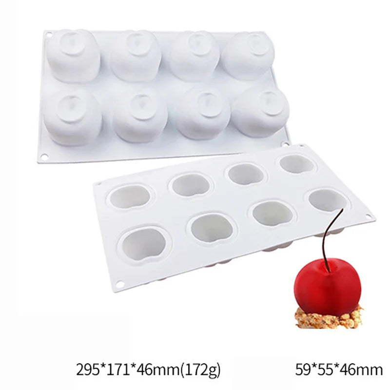 Fruit Series Silicone Cake Mold — Pineapple, Pear, Peach, Mango, Orange & Strawberry for French Dessert & Mousse Baking
