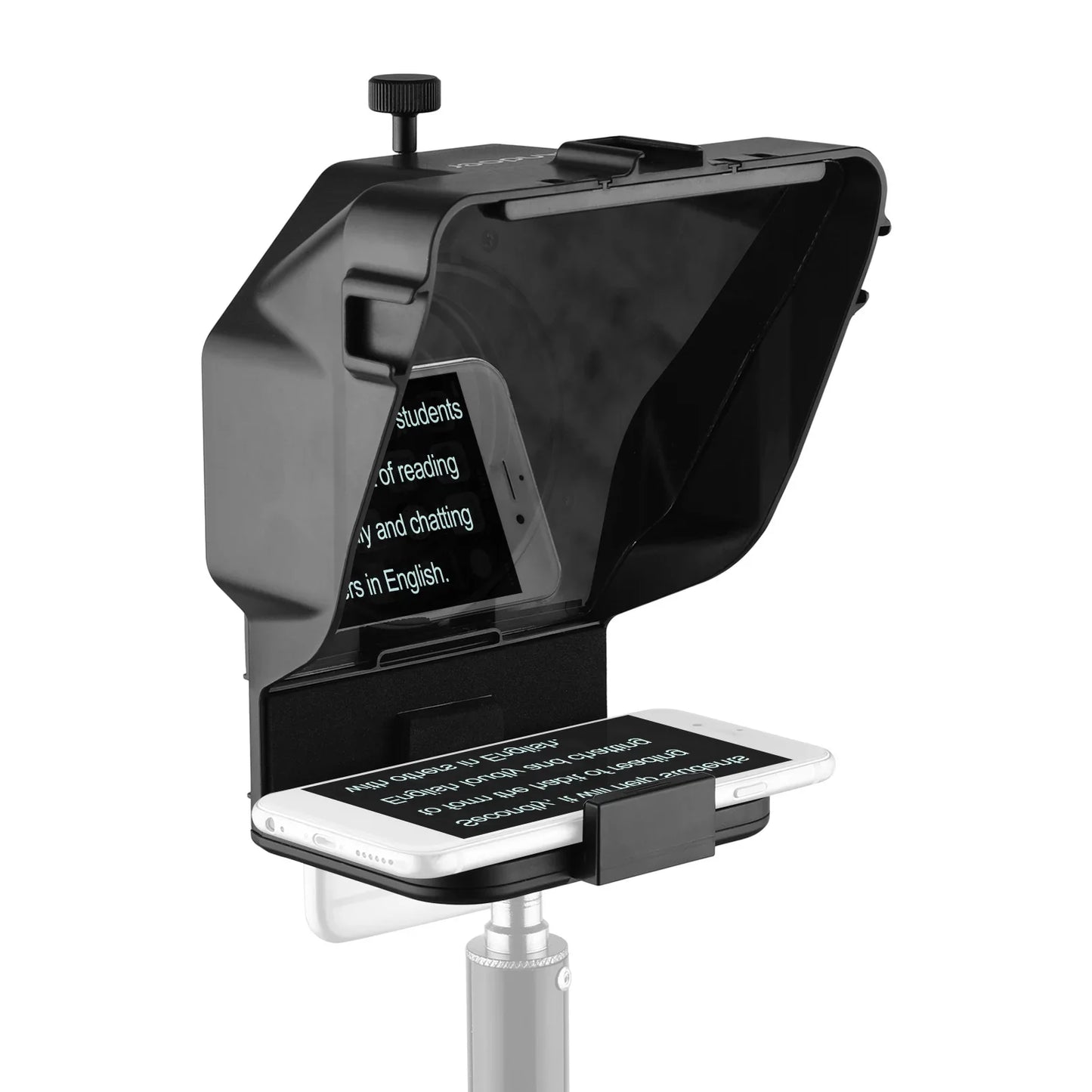Andoer Portable Smartphone Teleprompter – with Phone Holder & Remote Control for Video Recording, Live Streaming, Interviews