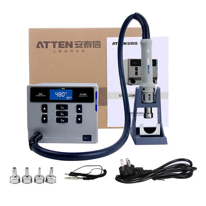 ATTEN ST-862D Hot Air Gun Soldering Station – 1000W Lead-Free Digital Display Rework Station for Phone & PCB Repair