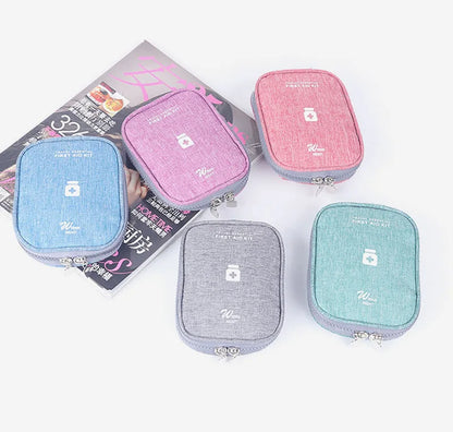Mini Portable Medicine Storage Bag — Travel First Aid Organizer for Camping, Emergency, and Survival, Pill Case