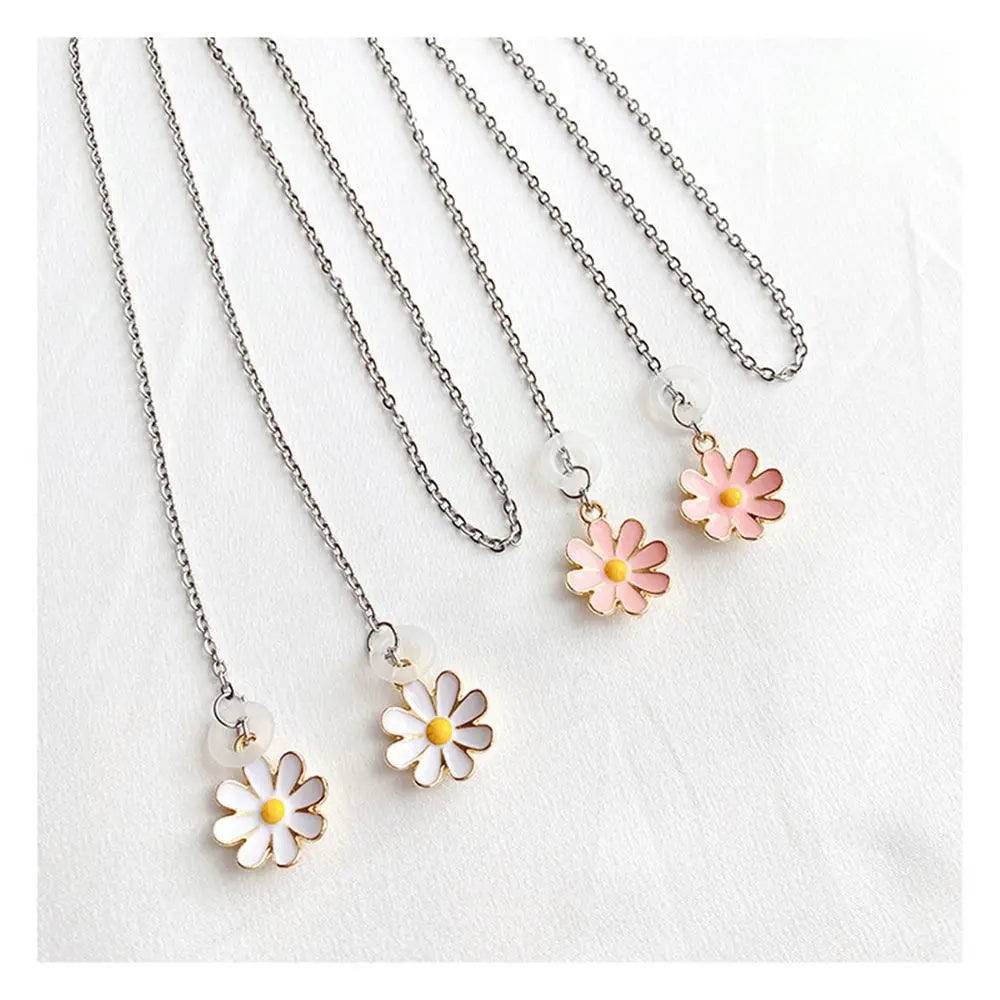 Anti-Lost Daisy Headphone Chain Strap: Women's Wireless Earphone Retention Necklace for AirPods - Best Gift Idea