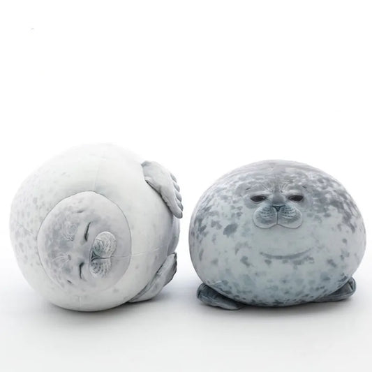 Angry Blob Seal Pillow – Chubby 3D Sea Lion Plush Stuffed Toy & Sleeping Throw Pillow for Kids & Girls