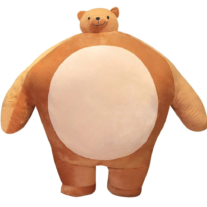 Kawaii Cartoon Little Head Bear Plush Toy – Soft Decorative Pillow for Kids, Home, & Girlfriend Birthday Gift