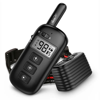2-in-1 Remote Dog Training & Anti-Bark Collar Rechargeable Waterproof Electric Dog Behavior Control System 600M Range