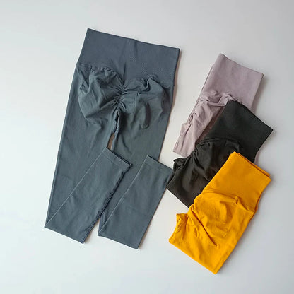 High Waist Women’s Yoga Leggings – Seamless Push-Up Fitness, Running & Gym Pants with Hip Lift and High Elasticity