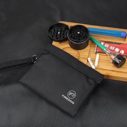 FIREDOG Smell-Proof Tobacco Pouch – Carbon-Lined Herb Storage Bag & Travel Case