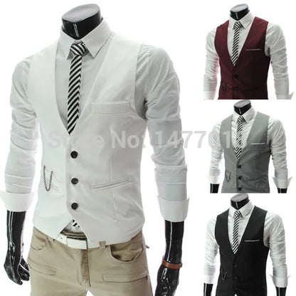 Men’s Slim Fit Vest – Sleeveless Casual & Formal Suit Waistcoat, M-7XL