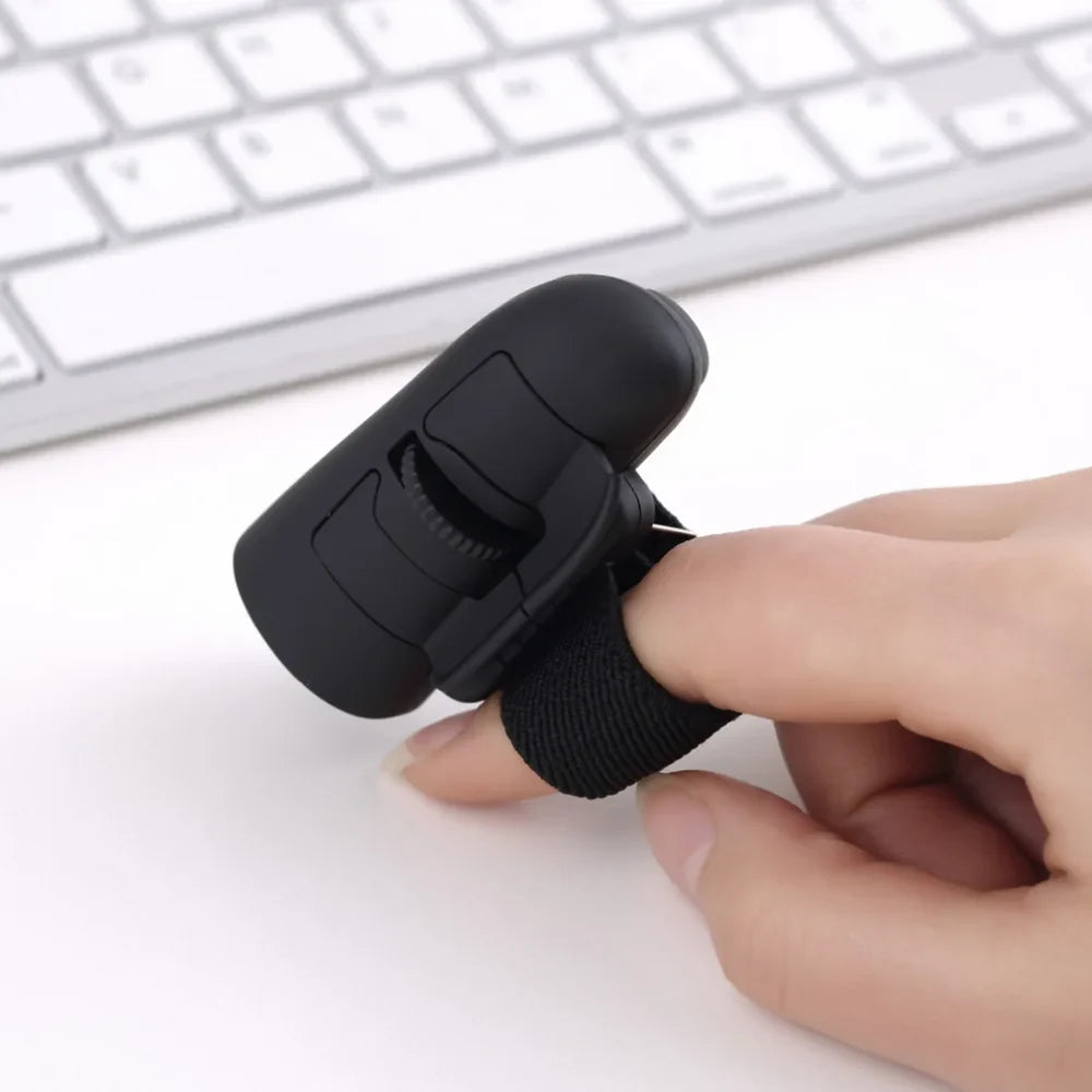 Universal 2.4GHz USB Wireless Finger Rings Optical Mini Mouse - 1600DPI for Notebook, Laptop, Tablet, Desktop PC