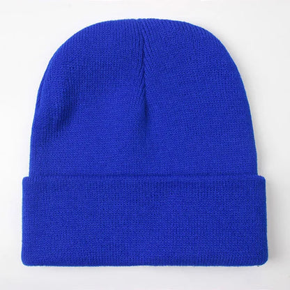 Solid Unisex Beanie – Soft Warm Wool Blend Knitted Cap for Men and Women, Autumn Winter Skullcap, Ski Hat, 24 Colors