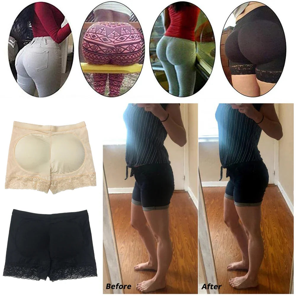 Women's Butt Lifter Panty: Padded Underwear for Fake Buttock Body Shaping - High Waist Tummy Control Hip Panties