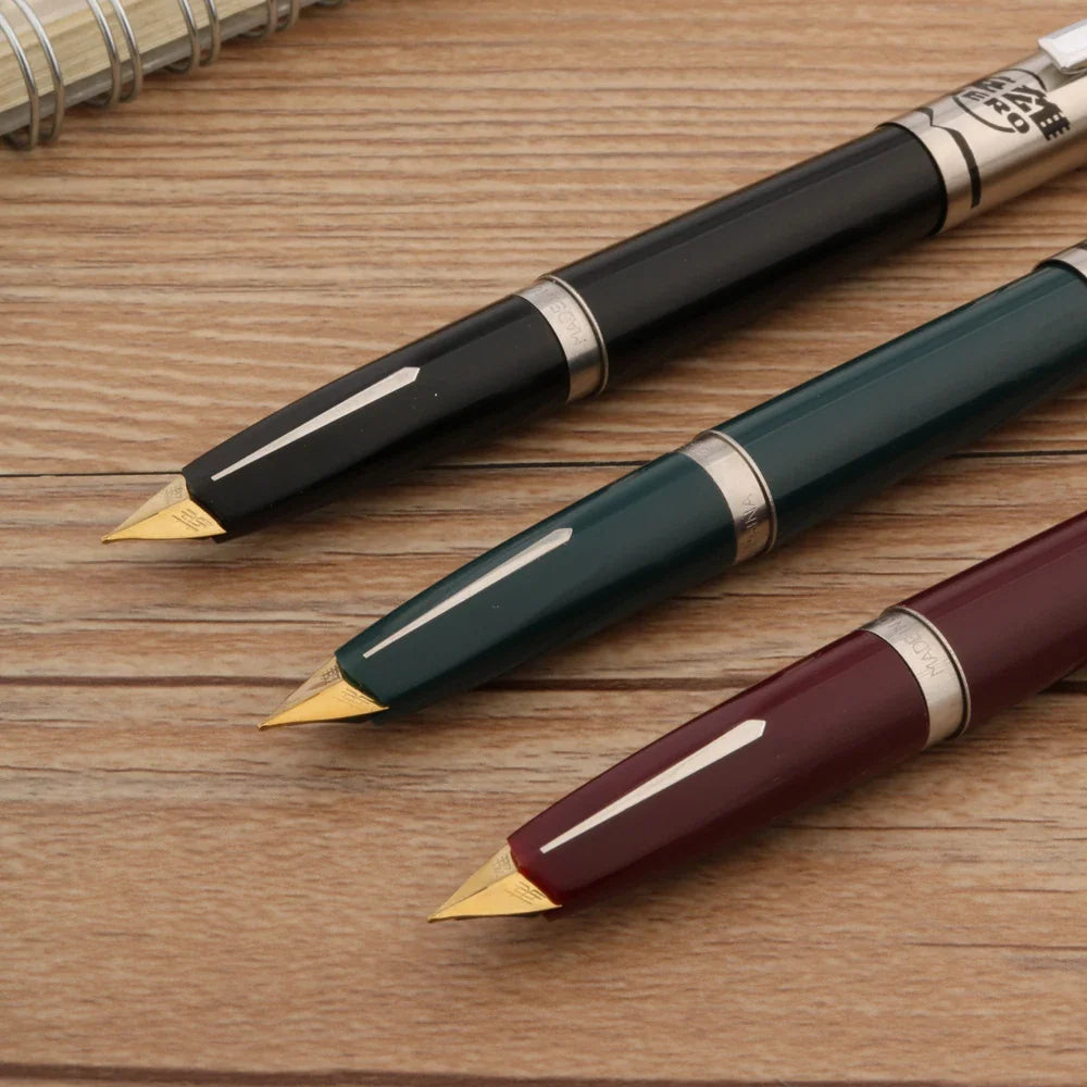 HERO 240 Stainless Steel Fountain Pen — Retro Aircraft Duckbill Nib, Ink Pen for School, Office & Student Gifts