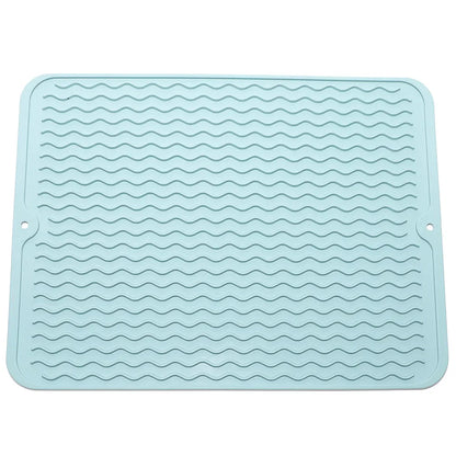 Silicone Dish Drying Mat 40x30cm | Large Countertop & Sink Draining Mat, Heat-Resistant Trivet