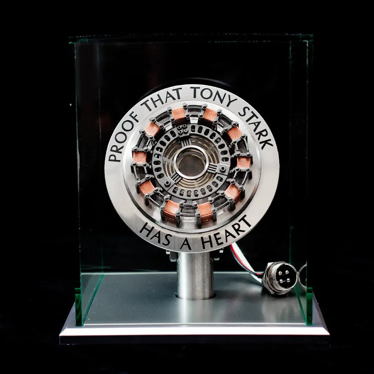 Avenger Iron Man MK1 Arc Reactor – Tony Stark Heart of Mark Figure with LED Light, 1:1 Cosplay Toy Chest Lamp for Kids Gift