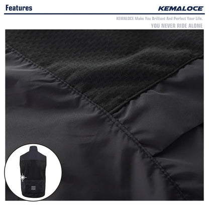 KEMALOCE 2023 Cycling Vest - Navy Blue Windproof Sleeveless Bicycle Gilet, Lightweight MTB Sports Wind Vest for Men