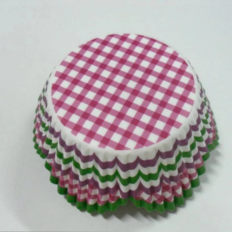 100PCS Animal Print & Pink Heart Cupcake Liners – Zebra, Leopard & Cow Pattern Muffin Baking Cups for Weddings & Parties