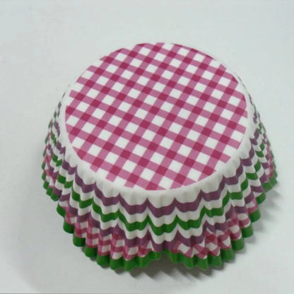 100PCS Animal Print & Pink Heart Cupcake Liners – Zebra, Leopard & Cow Pattern Muffin Baking Cups for Weddings & Parties