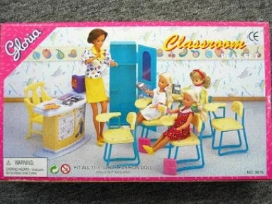 Barbie Doll Furniture Set – Miniature Playhouse Accessories for Fashion Dolls