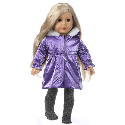 18-Inch Girl Doll Winter Coat – Jacket Outfit for 43cm Newborn Baby Dolls