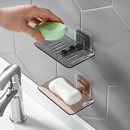 Wall-Mounted, No-Drilling Soap Rack for a Clutter-Free Bath!