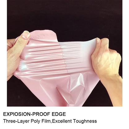 10PCS Light Pink Poly Mailers – Self-Adhesive Shipping & Mailing Envelopes, Postal & Courier Storage Bags