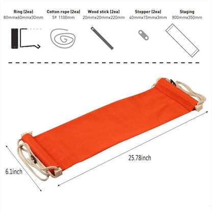 Portable Desk Foot Hammock - Casual Lazy Swing Footrest for Office, Home, Garden, and Outdoor Camping Leisure