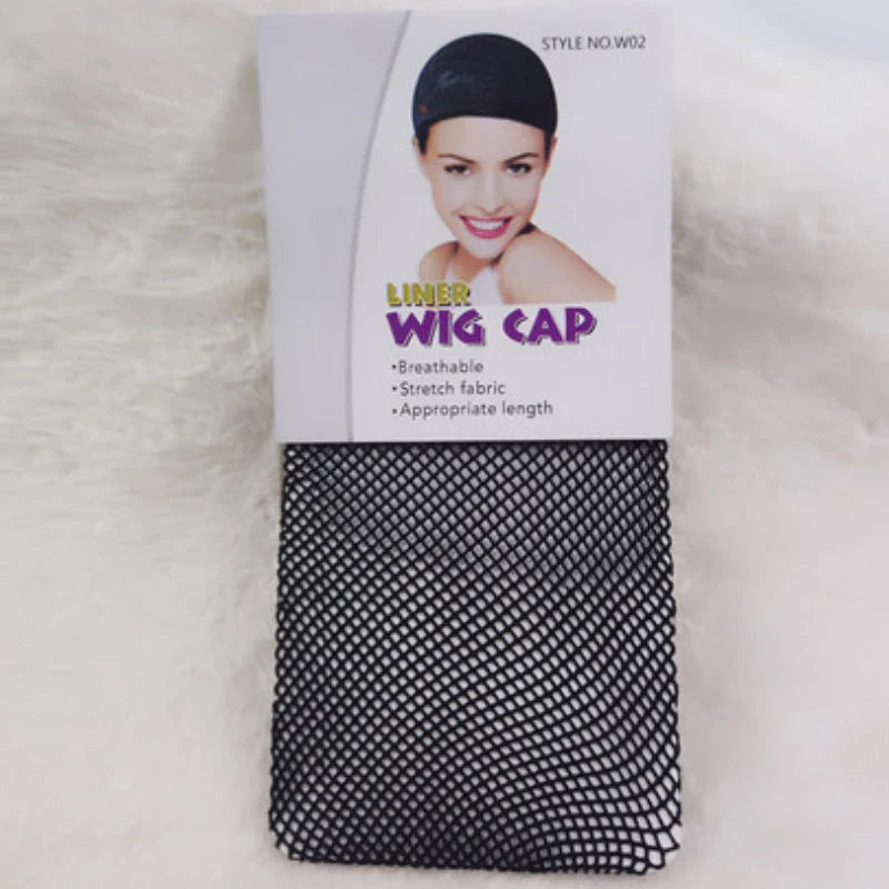 Black Snood Nylon Hairnet Cap – Stretch Mesh Wig Liner for Women, Elastic Material for Wig Making Accessories