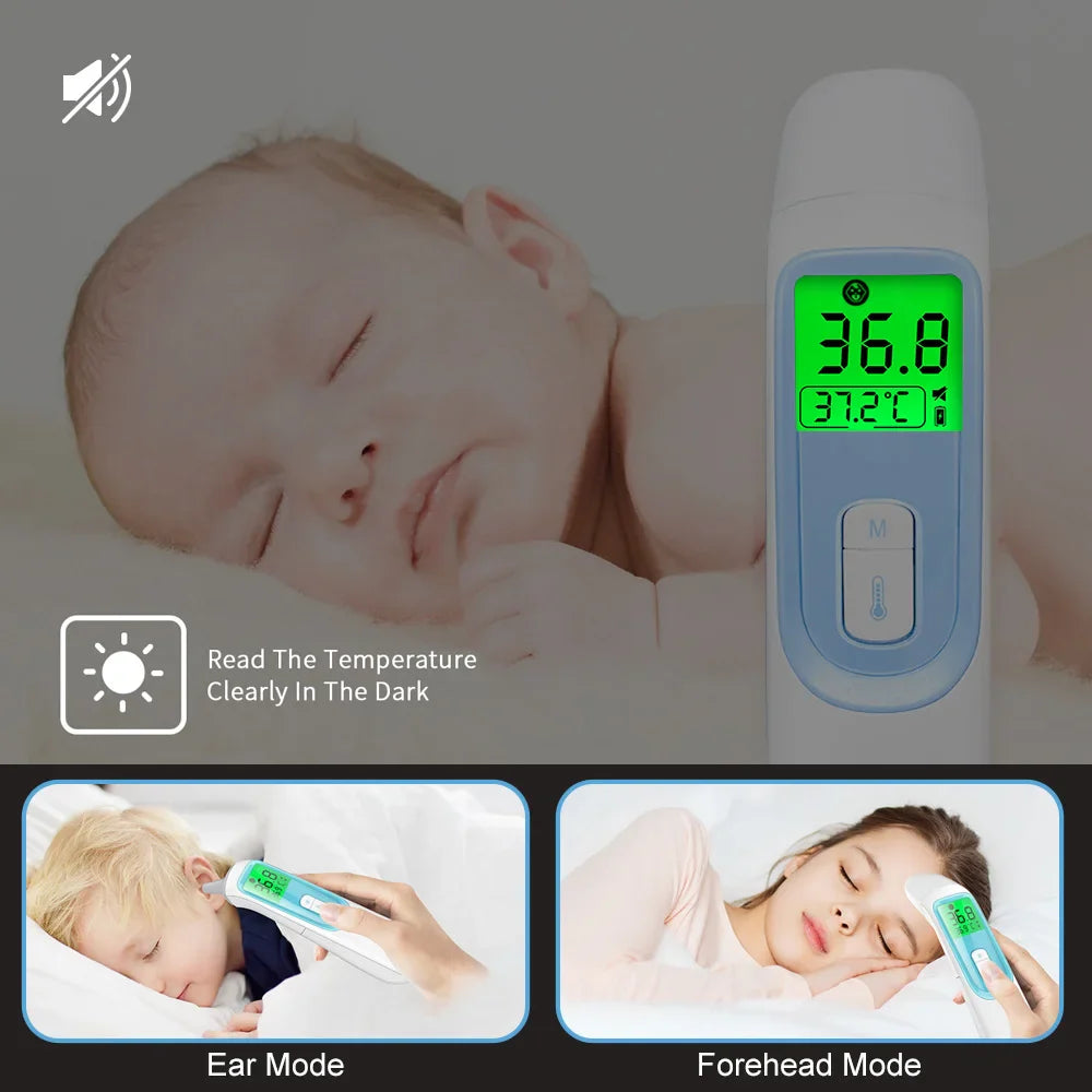 ELERA Digital Ear & Forehead Thermometer – Non-Contact Infrared Fever Monitor for Babies & Adults, LCD Display