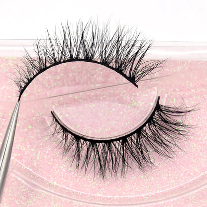 Visofree 13mm 3D Mink Eyelashes – Natural Long Handmade Cruelty-Free False Lashes for Makeup G04