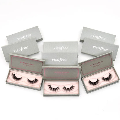 Visofree 3D Mink Lashes – High Volume Natural Black False Eyelashes #108, #109, #110