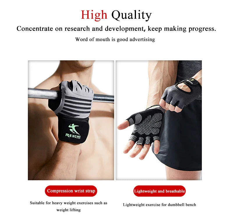Gym Fitness Gloves – Half Finger Weight Lifting & Training Gloves for Men & Women, Workout Hand Protection